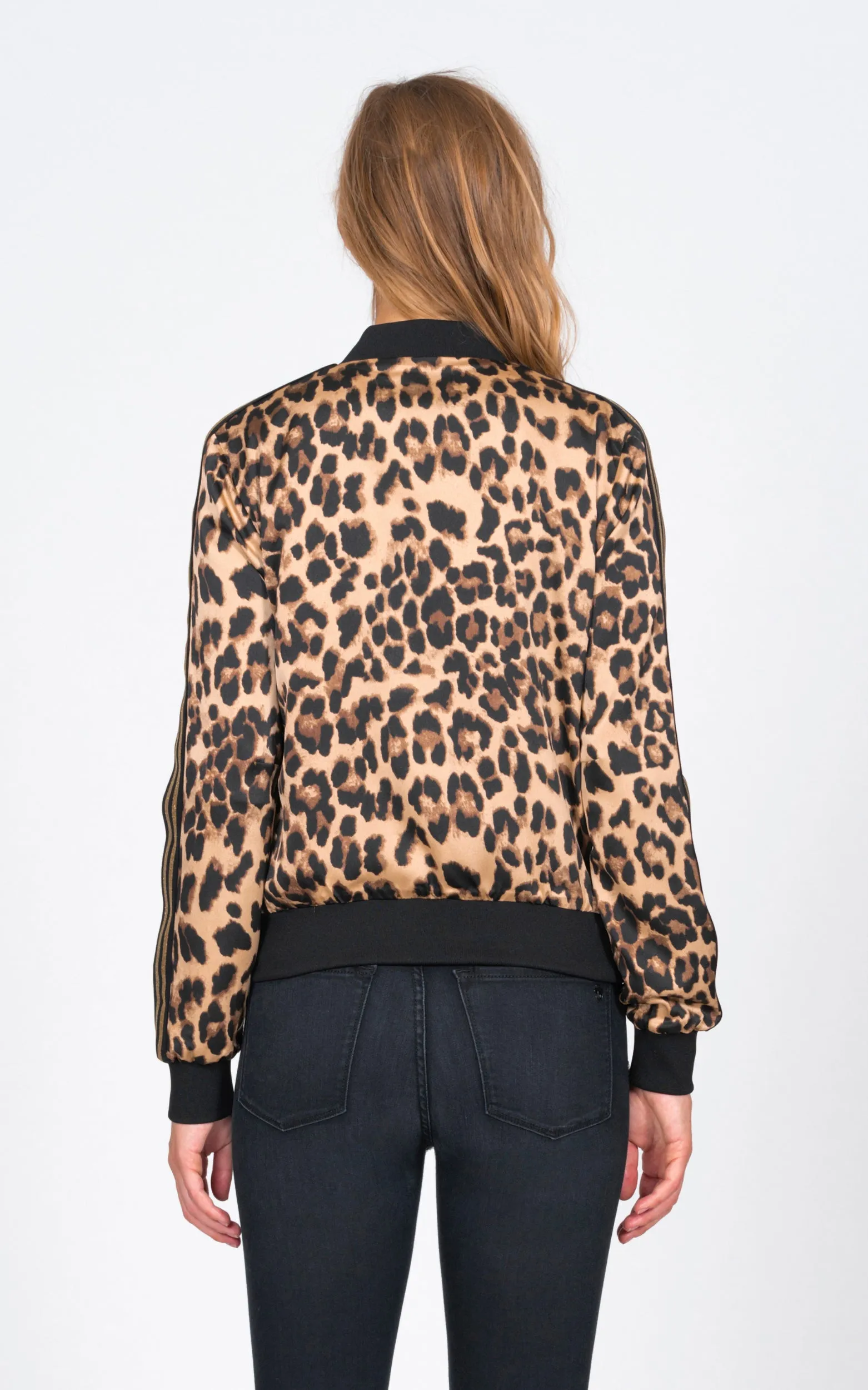 Luxe Bomber Jacket - Satin Leopard