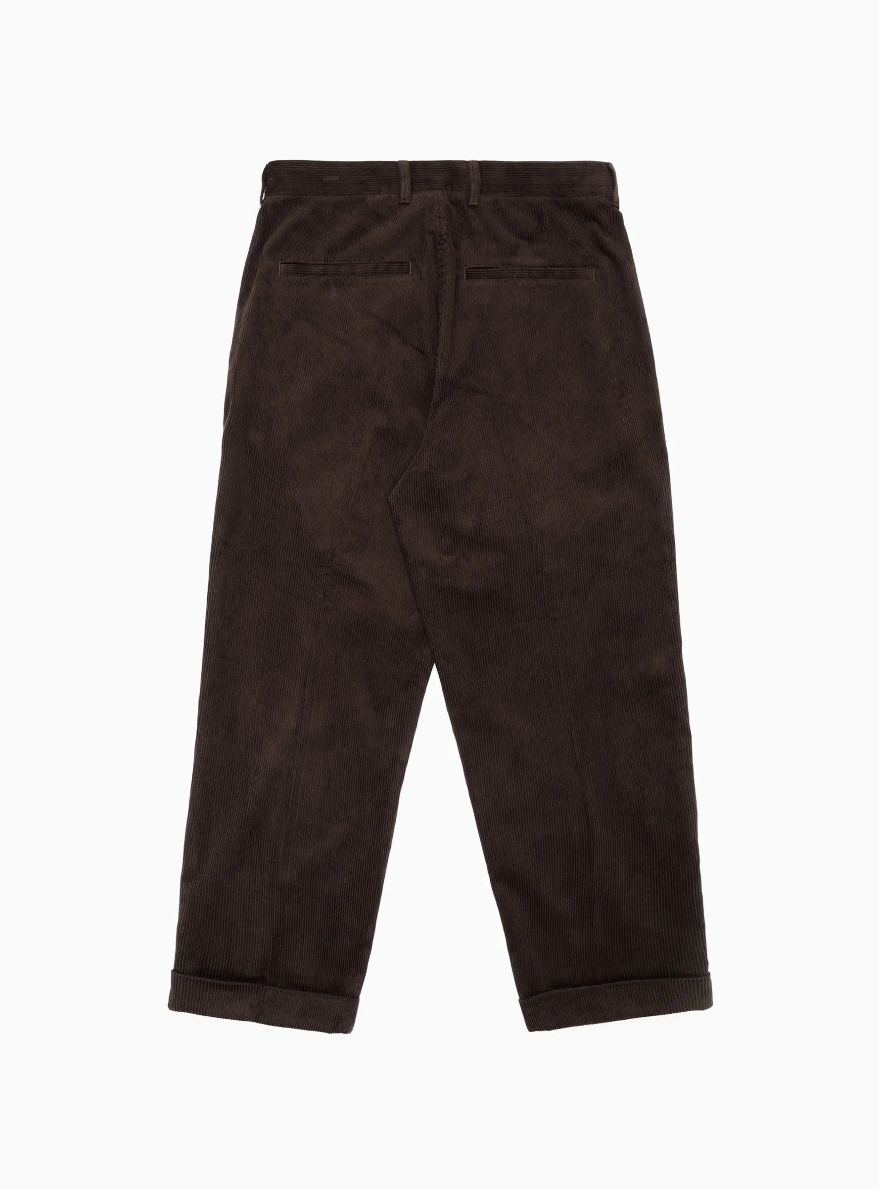 Manager Pleated Cord Pants Brown