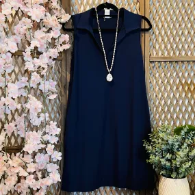 Mandarin Collar Solid Dress