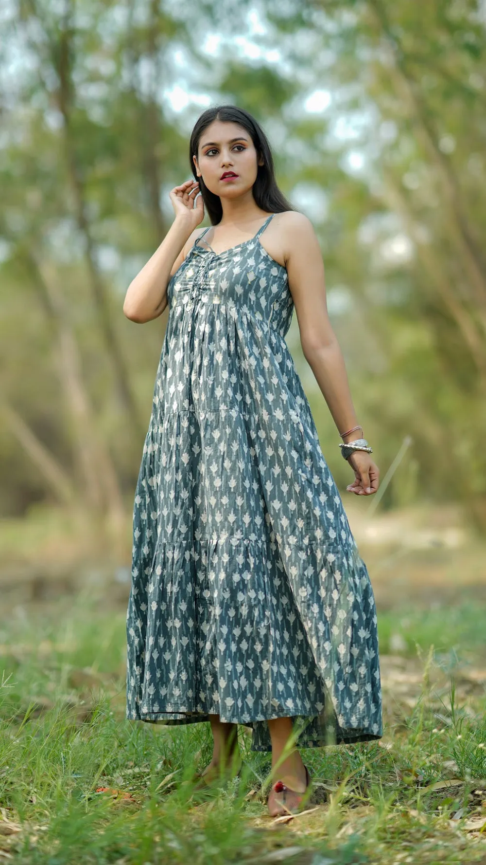 Megh tier maxi dress