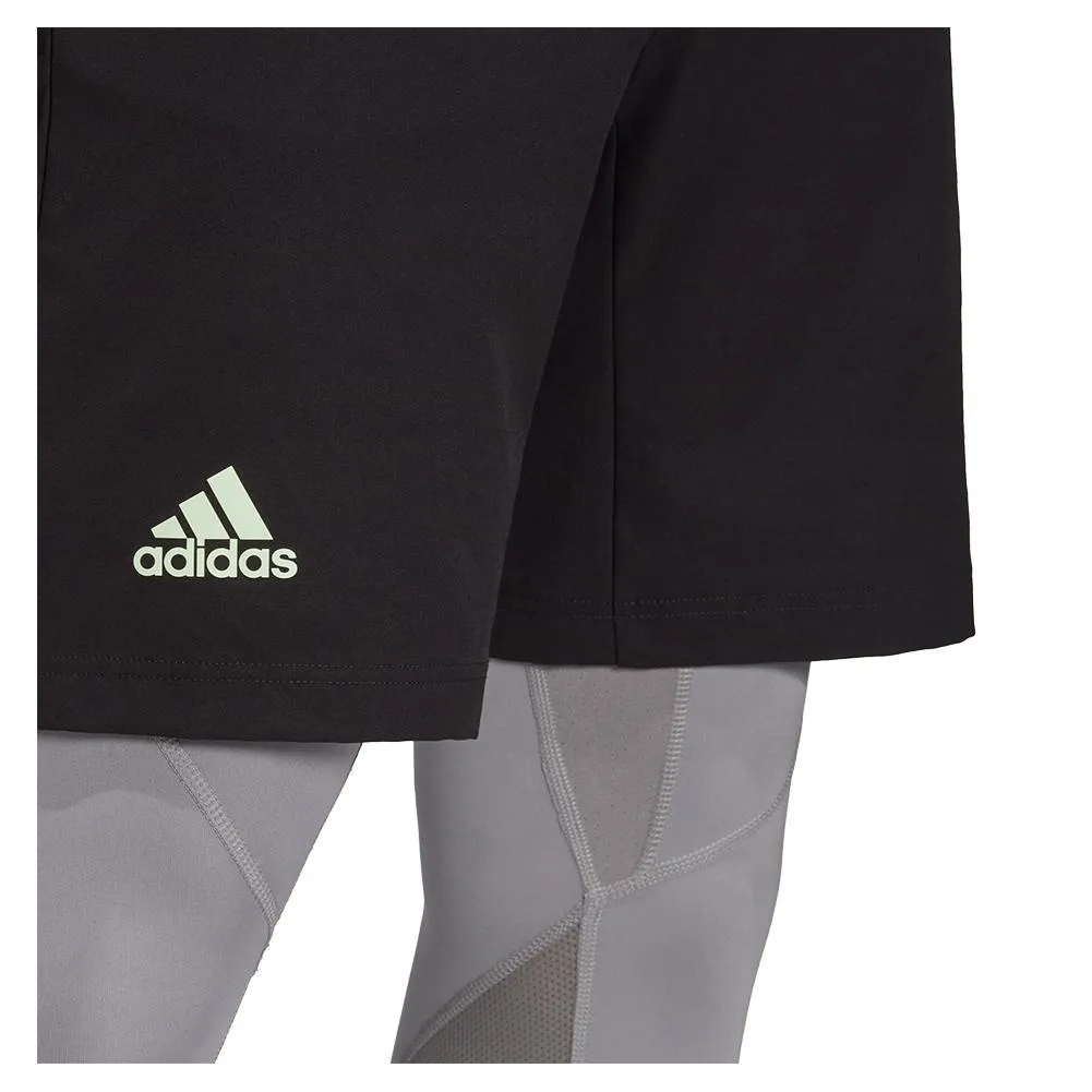 Men's 2in1 Tennis Short Black and Grey Three