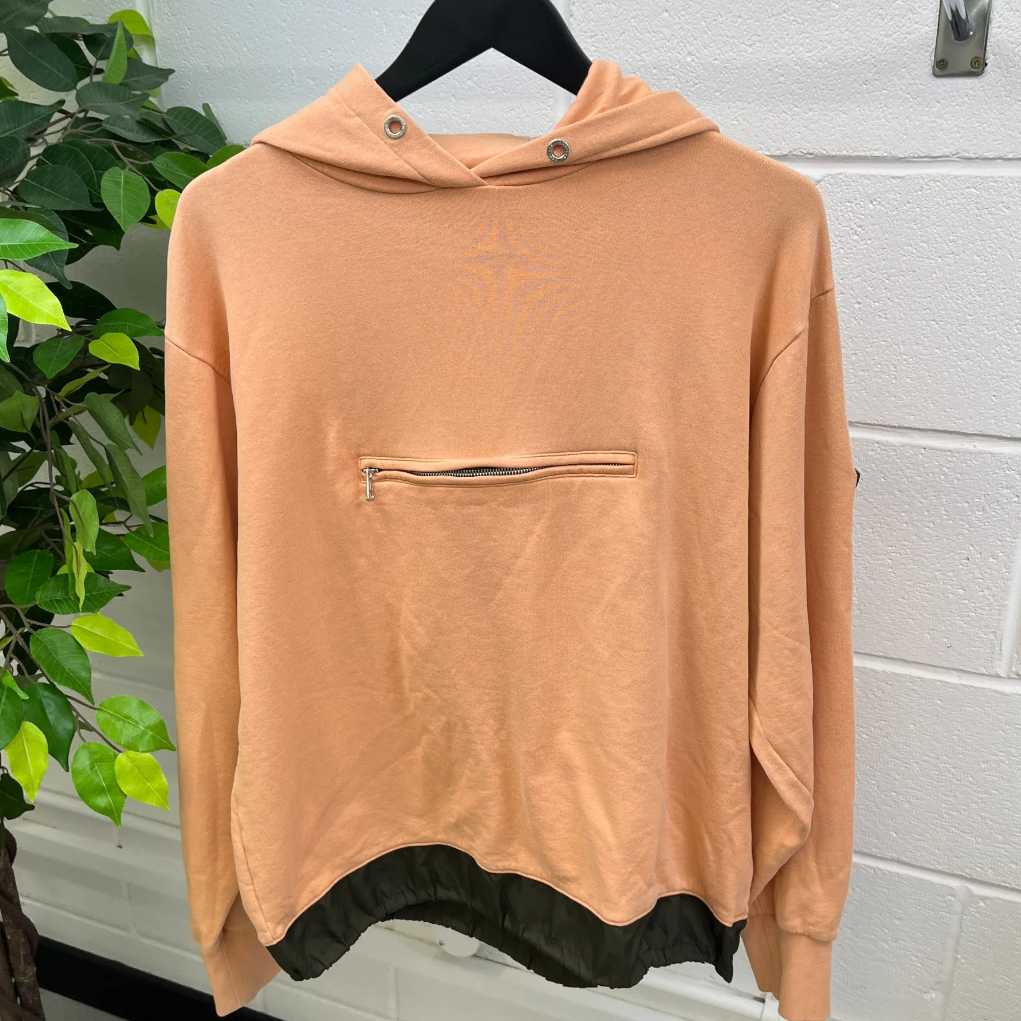 Men's Maglia Logo Hoodie Orange Size S