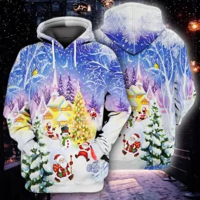 Merry Christmas All Over Print 3D Hoodie For Men And Women, Christmas Gift, Warm Winter Clothes, Best Outfit Christmas