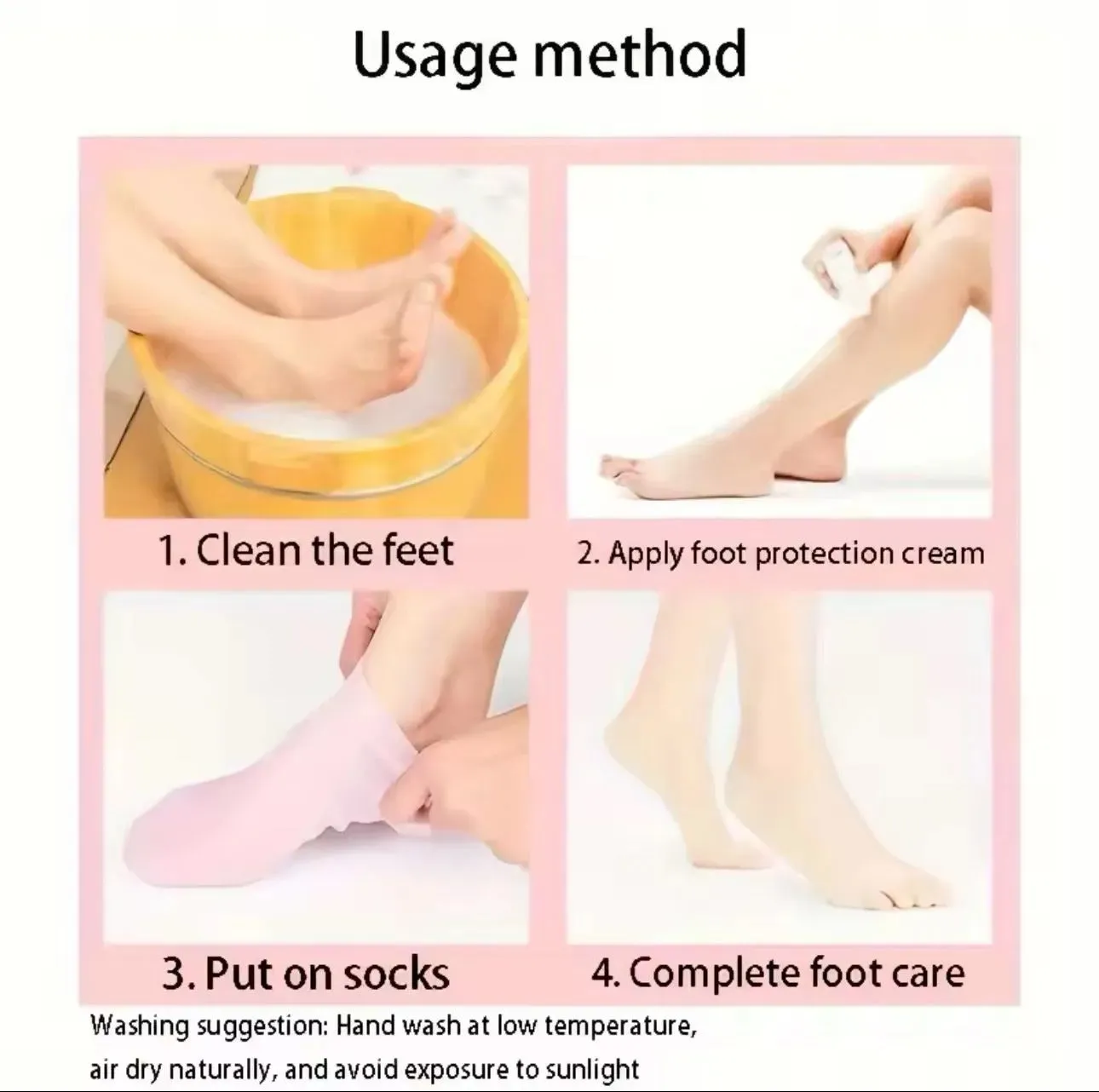 Miss Beauty New 1 pair Silicone Elastic Moisturizing Foot Socks, Spa Massage Moisturizing Gel Socks for Dry Cracked Feet,