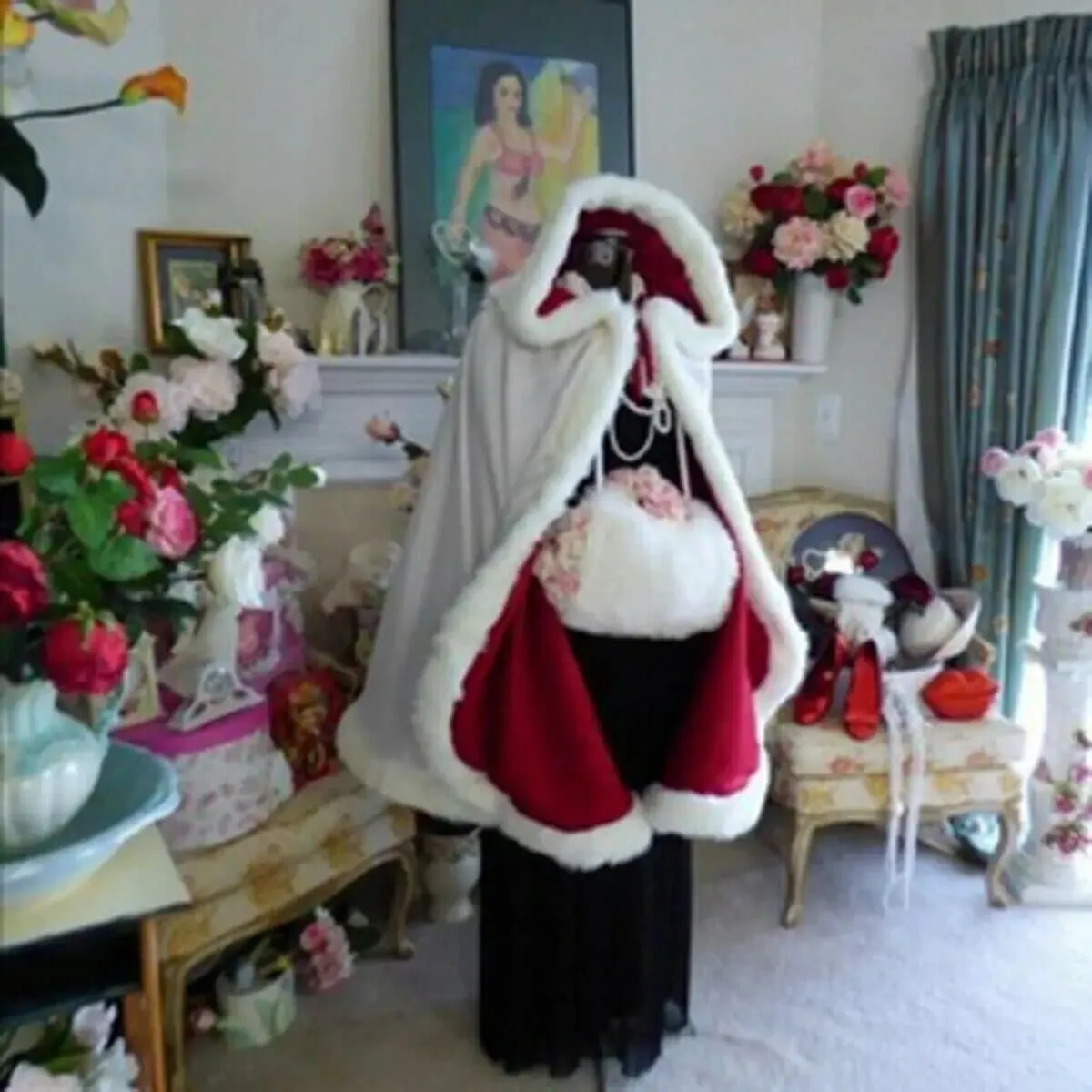 Mrs Santa Claus Fancy Costume Cape