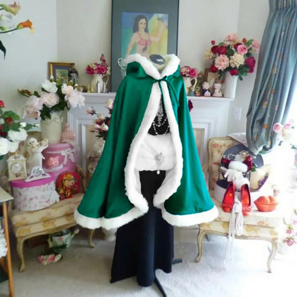 Mrs Santa Claus Fancy Costume Cape