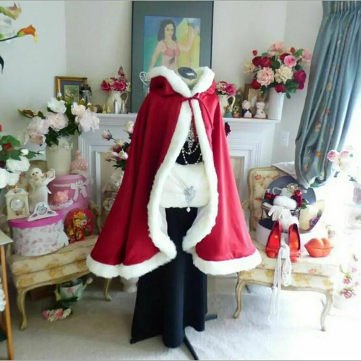 Mrs Santa Claus Fancy Costume Cape