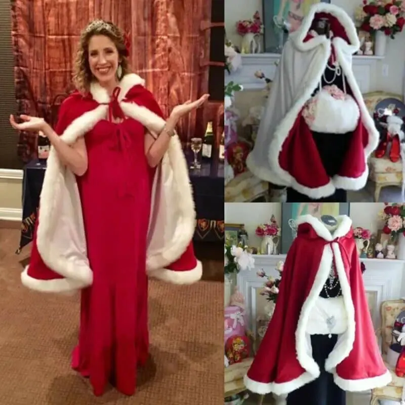 Mrs Santa Claus Fancy Costume Cape