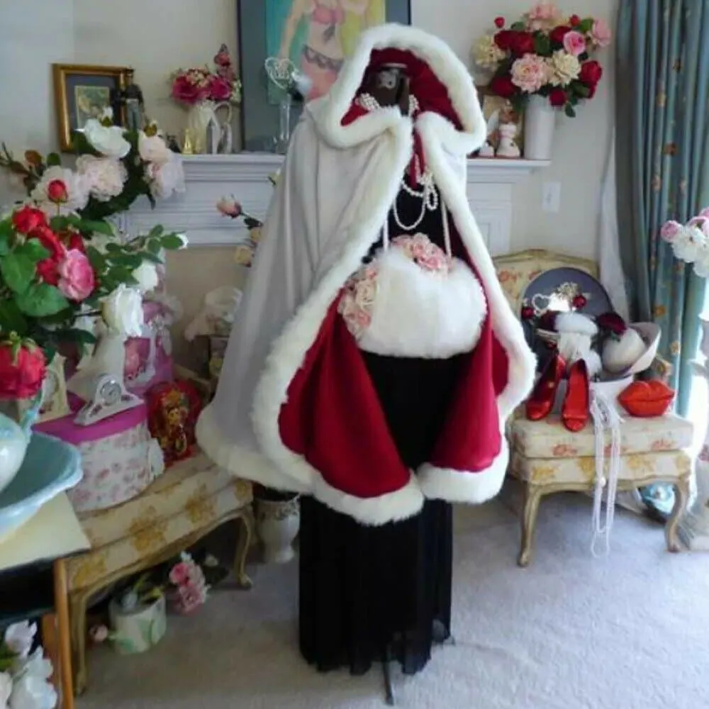 Mrs Santa Claus Fancy Costume Cape