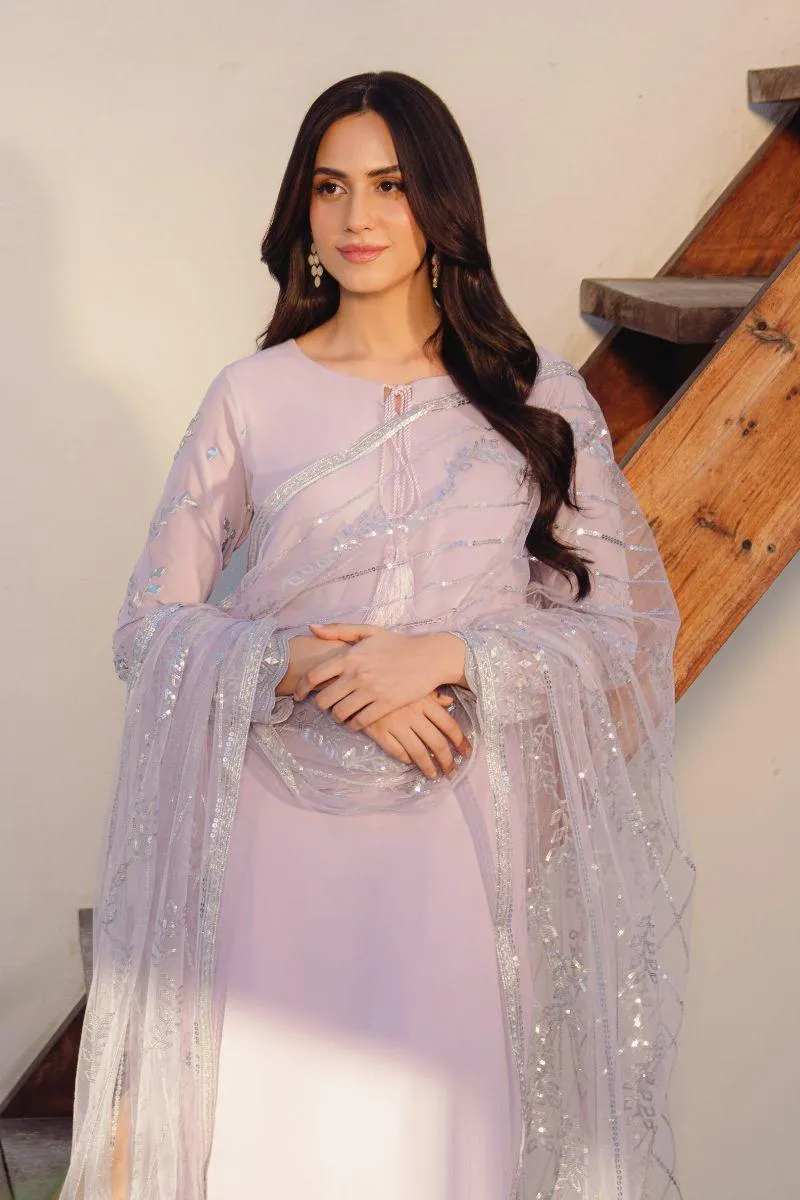 Natasha Kamal - Harmony - Lilac And Silver - Georgette - 3 Piece