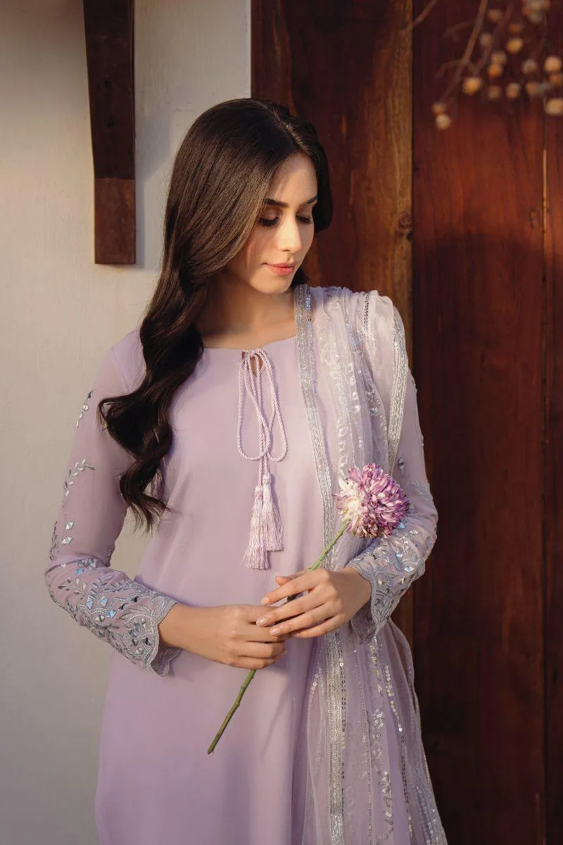 Natasha Kamal - Harmony - Lilac And Silver - Georgette - 3 Piece