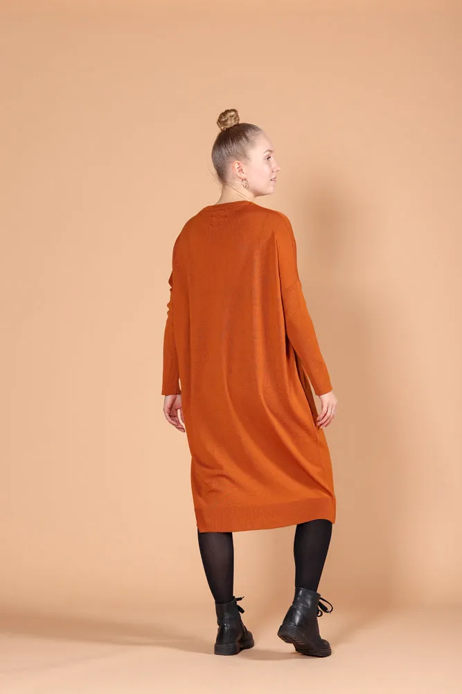 Nooa Merino Dress Rust