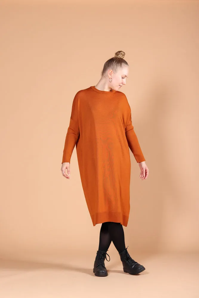 Nooa Merino Dress Rust