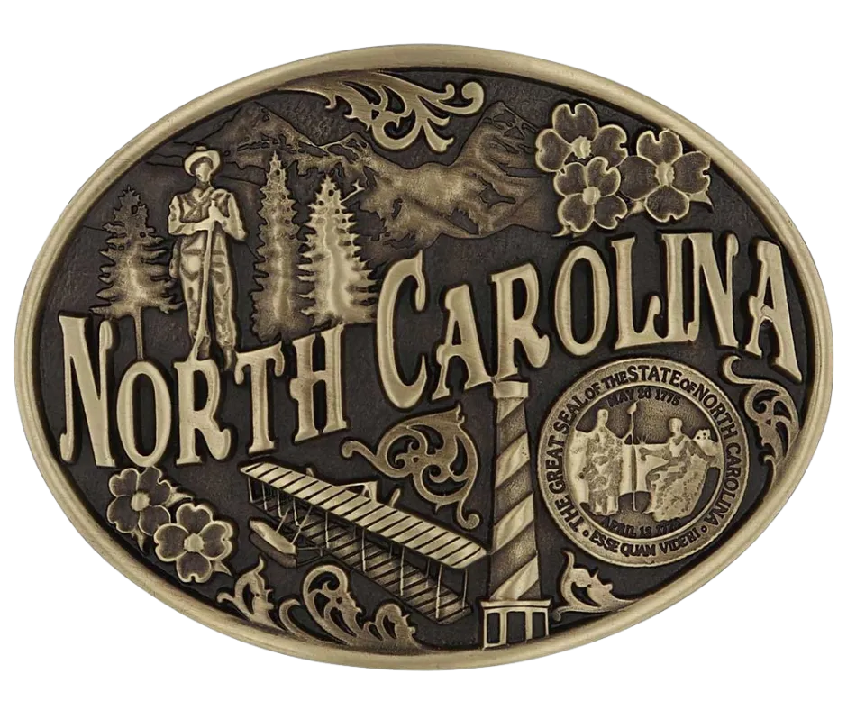 North Carolina State Buckle