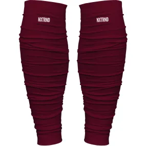 NXTRND Scrunch Football Leg Sleeves Maroon