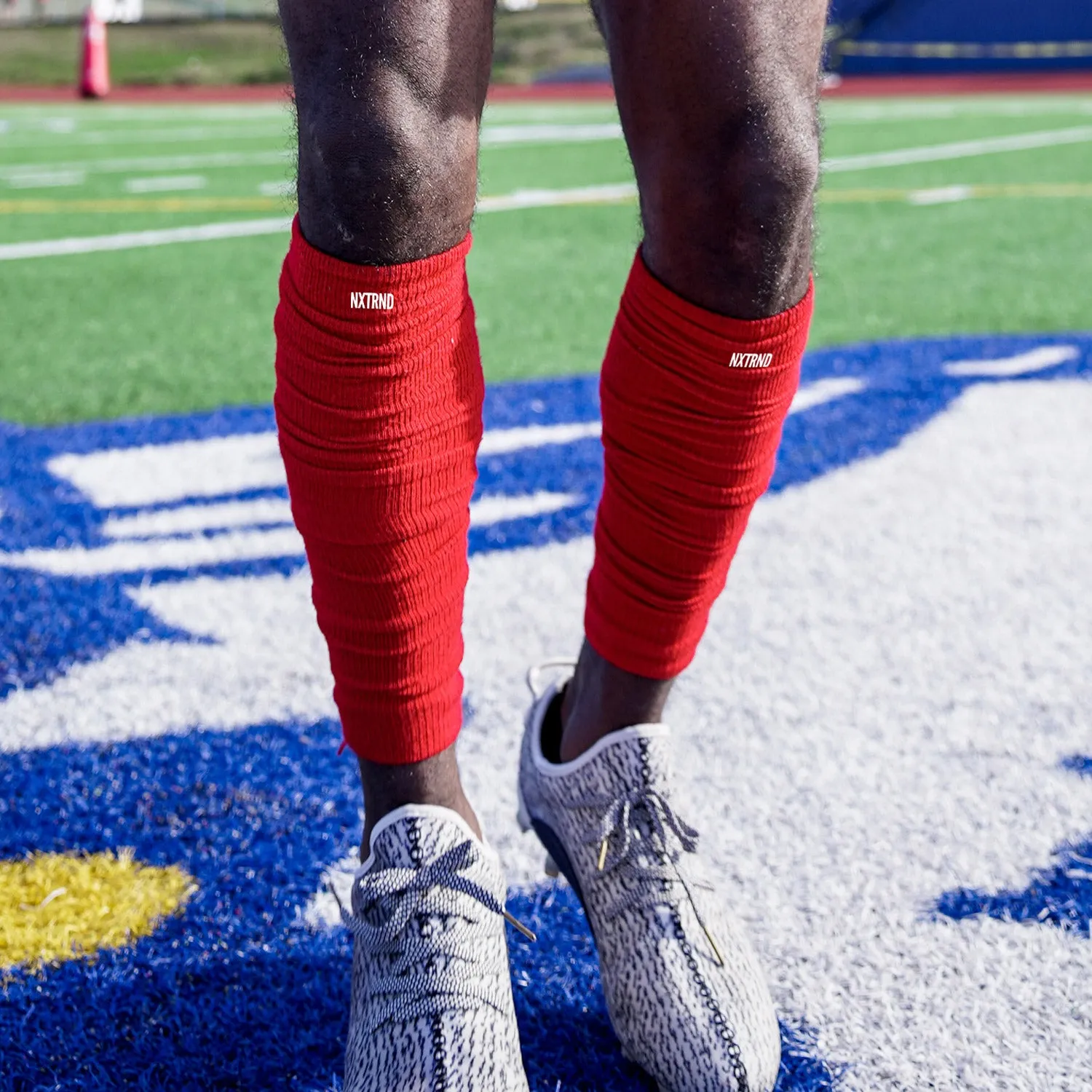 NXTRND Scrunch Football Leg Sleeves Red