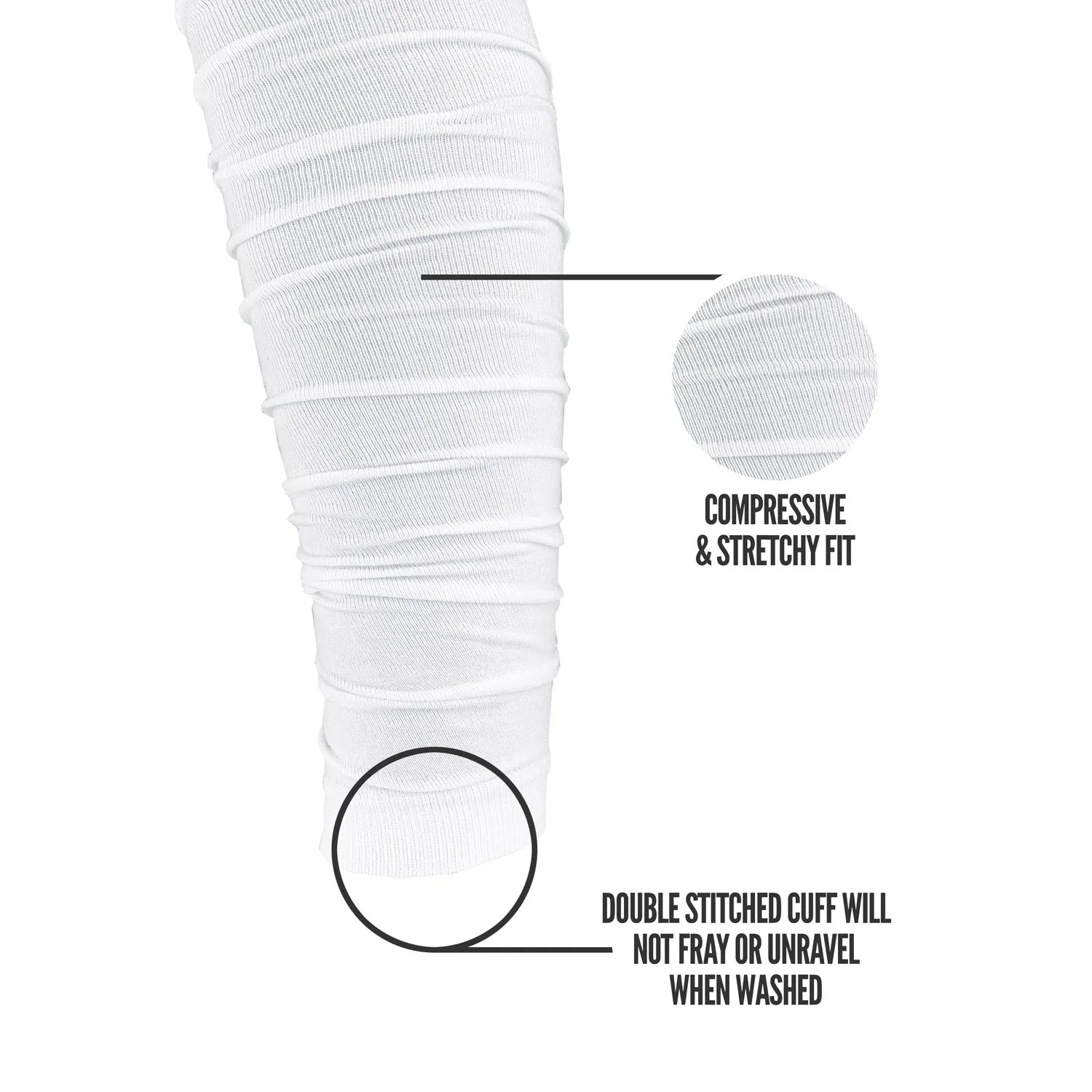 NXTRND Scrunch Football Leg Sleeves White