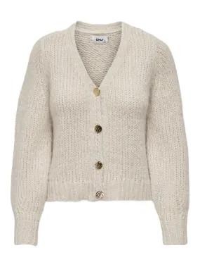 Onlminni Ls Life Cardigan Cc Knt - Beige