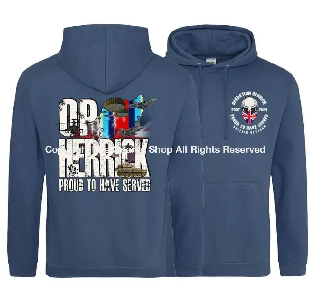 OP HERRICK Afghanistan War Veteran Double Side Printed Hoodie