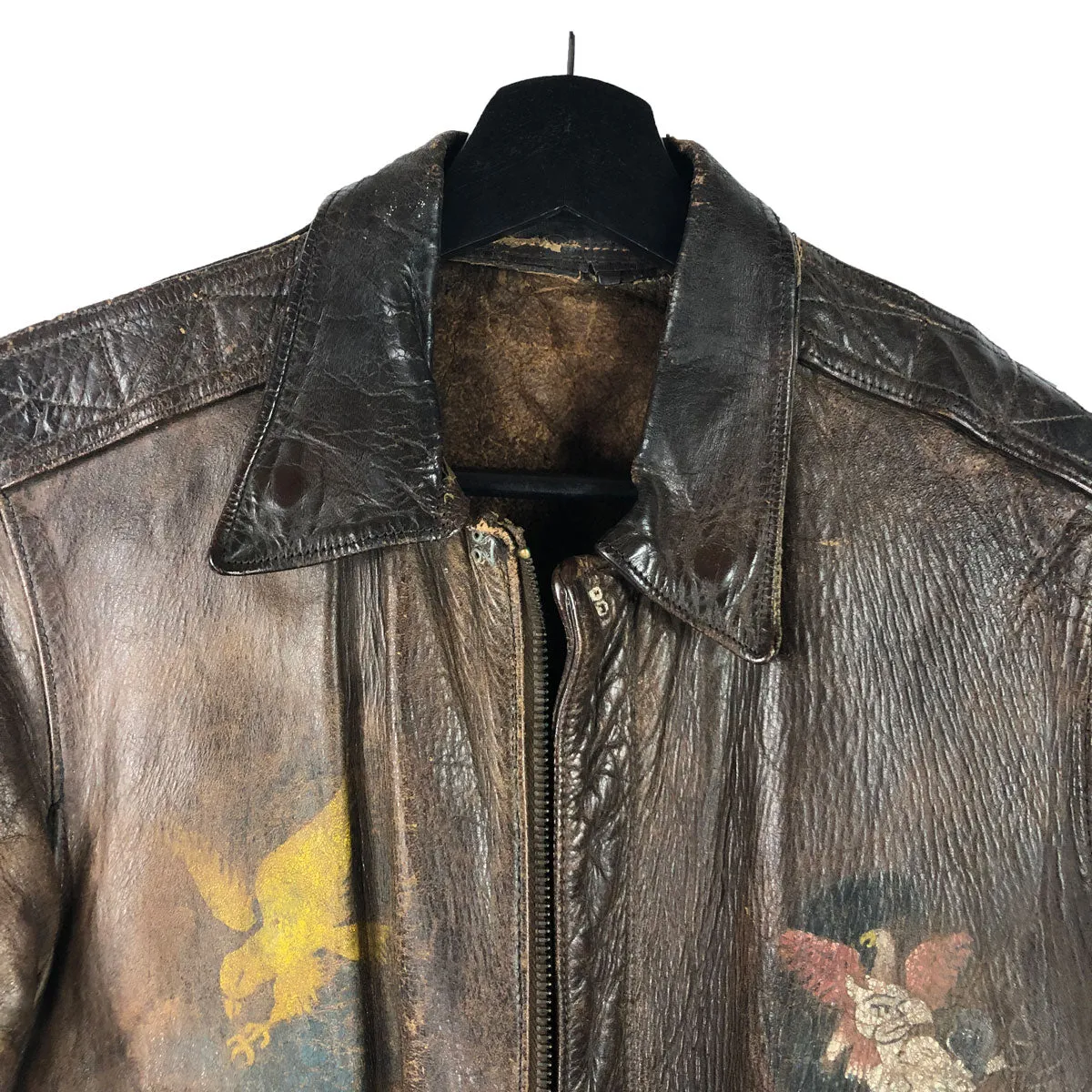 Original Eagle Squadron Painted Leather A2 Flight Jacket