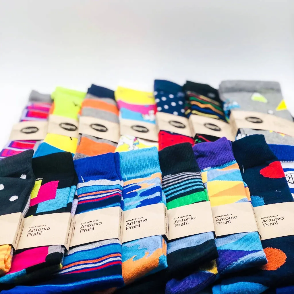 Our selection of impact socks in a box!