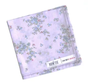 Pale Lavender Floral Bouquet Muskhaven Pocket Square