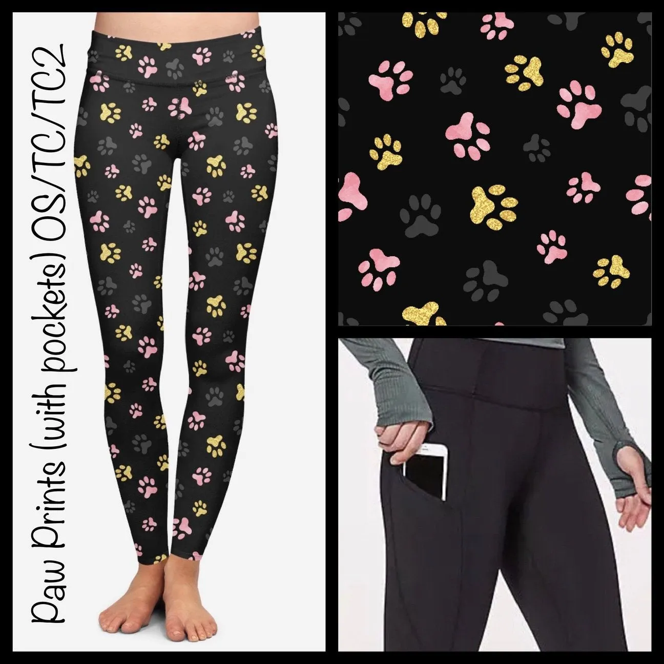 Paws athletic pocket leggings