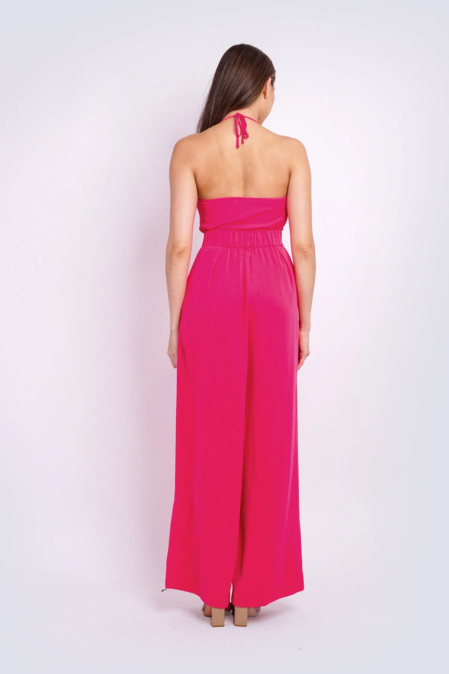 Pink Pleated High Waist Relaxing Leslie Pants