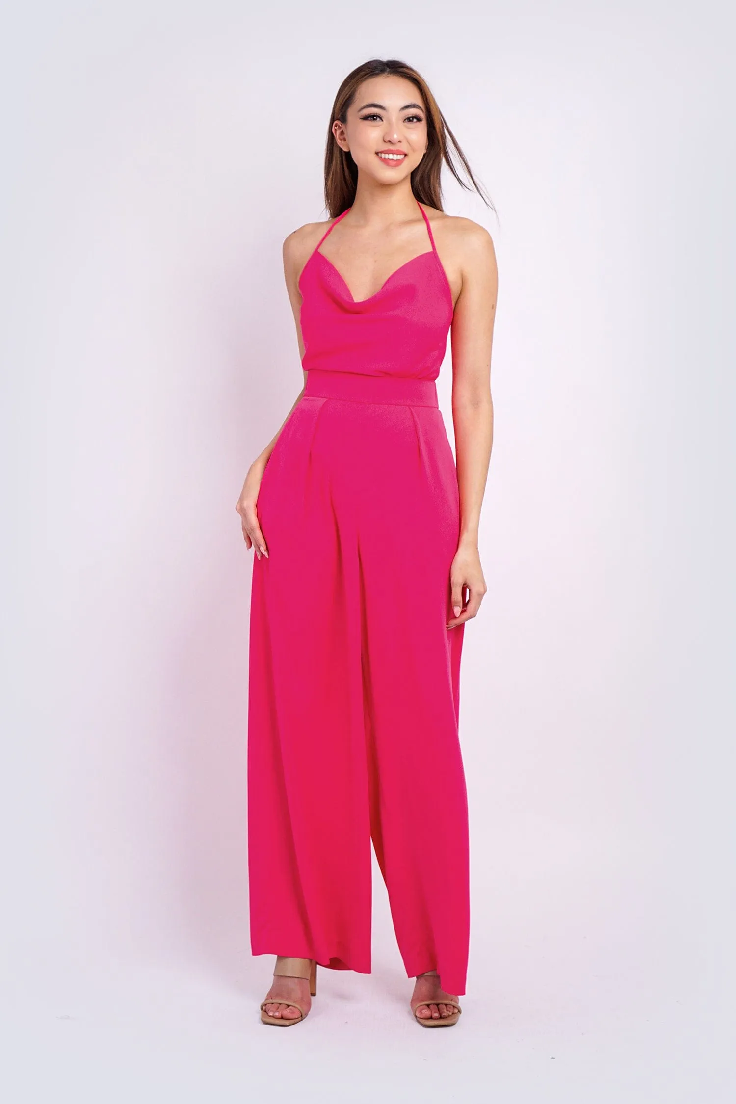 Pink Pleated High Waist Relaxing Leslie Pants