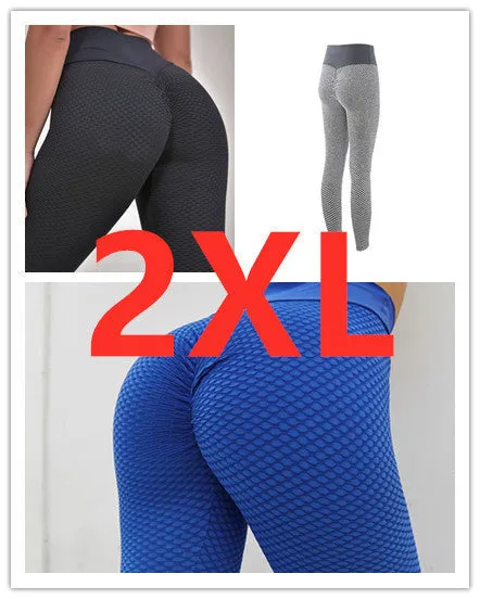 Plaid Seamless High-Waist Yoga Leggings – Breathable Fitness Wear