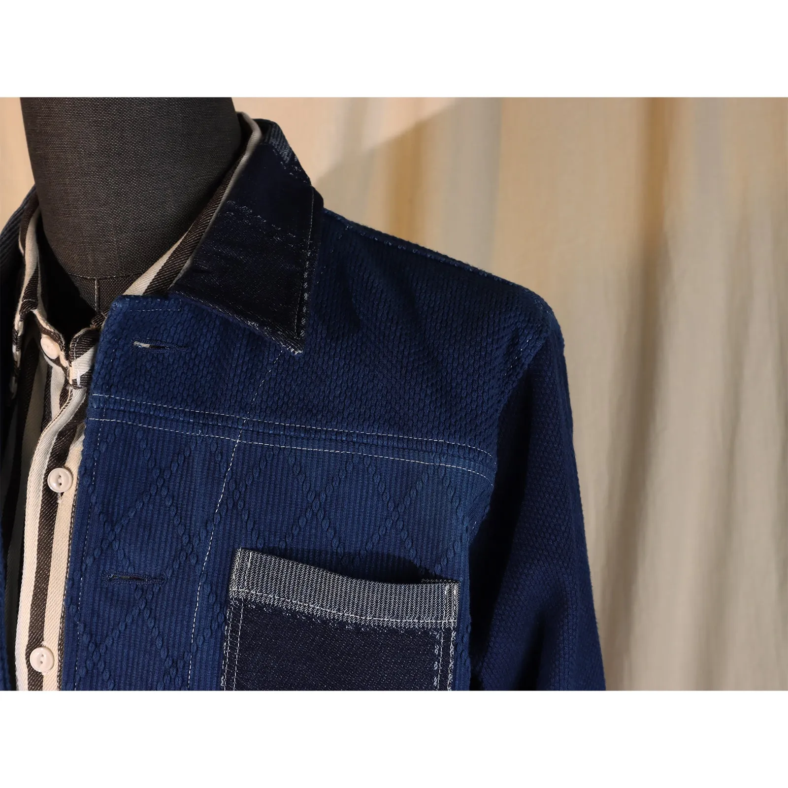 Plant Dyed Indigo Dyed Casual Pure Cotton Jacket