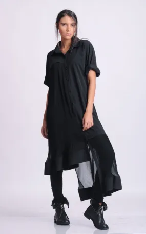 Plus Size Maxi Shirt Dress