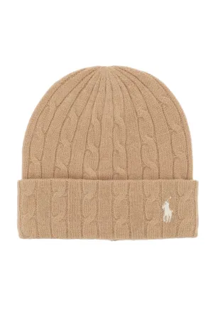 Polo ralph lauren cable-knit cashmere and wool beanie hat