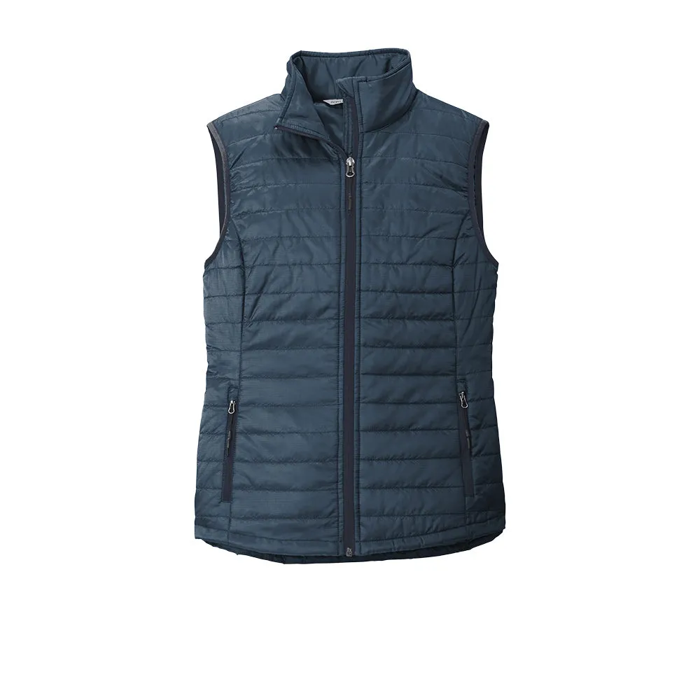 Port Authority® Women's Packable Puffy Vest - Regatta Blue / River Blue Navy