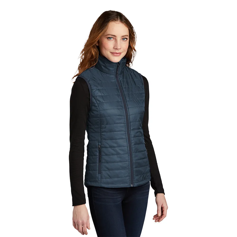 Port Authority® Women's Packable Puffy Vest - Regatta Blue / River Blue Navy