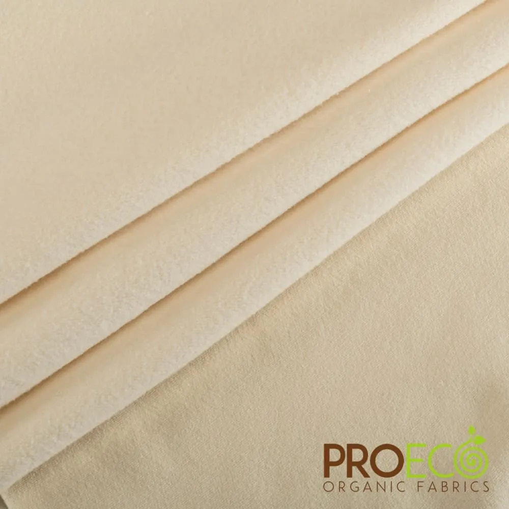 ProECO® Stretch-FIT Organic Cotton Fleece Silver Fabric (W-660)