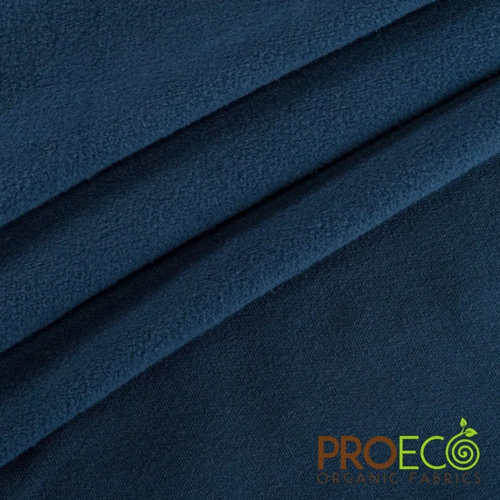 ProECO® Stretch-FIT Organic Cotton Fleece Silver Fabric (W-660)