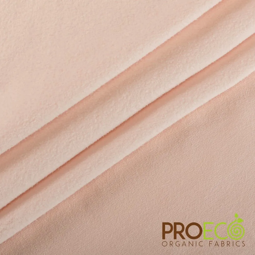 ProECO® Stretch-FIT Organic Cotton Fleece Silver Fabric (W-660)