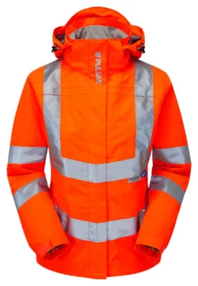 PULSAR Rail Hi Vis Ladies Unlined Storm Coat-PR705