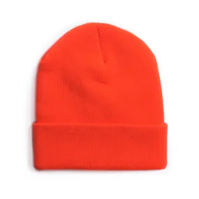 QuietWear Men's Cuff Cap - Blaze Orange