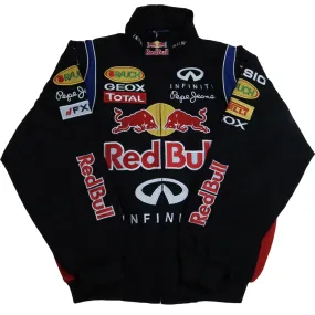 Red bull Racing Vintage F1 Racing Jacket : Motorsports Turbo Racer Jacket For Mens