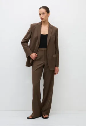 Relaxed Tailored Blazer - Coffee