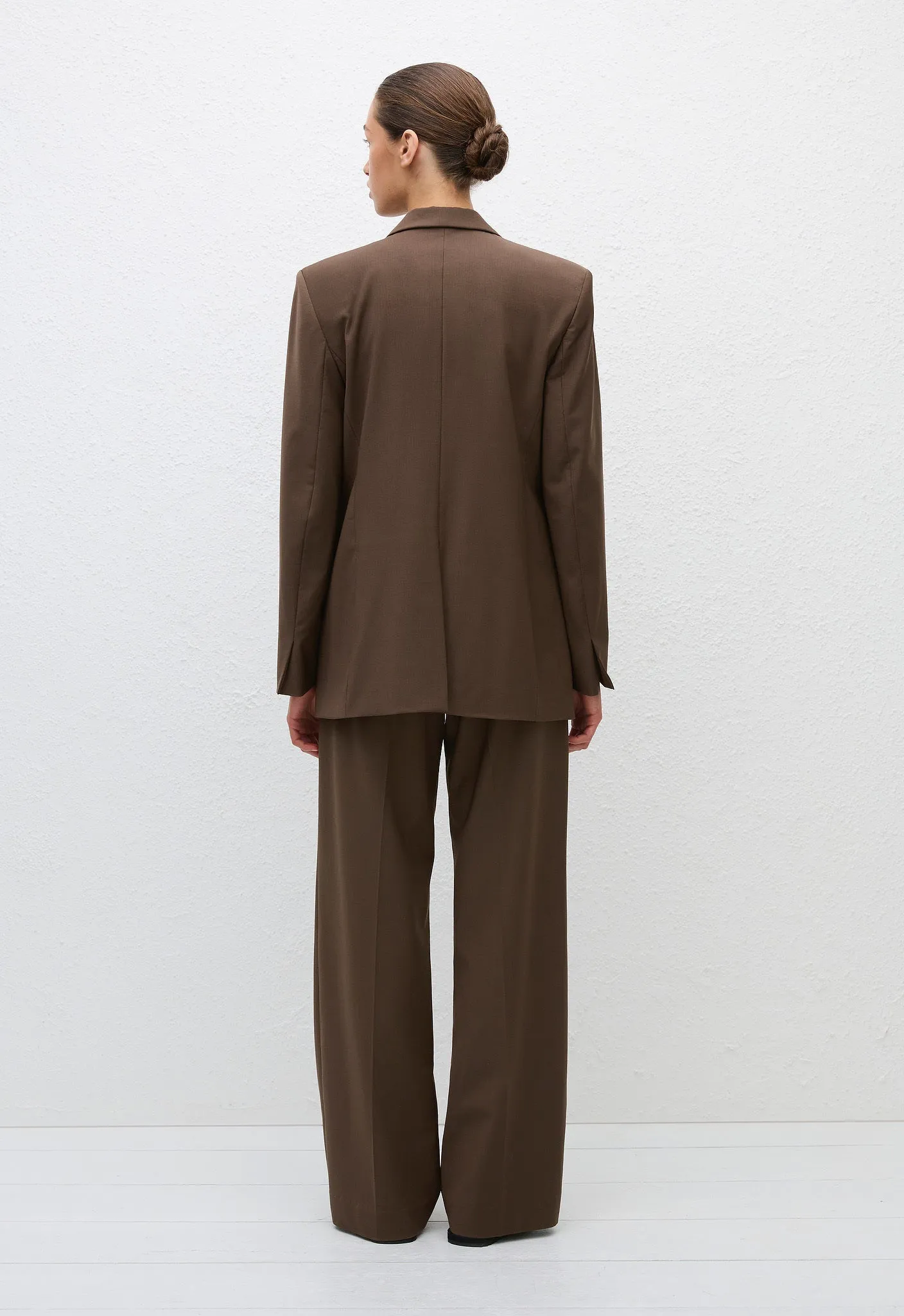 Relaxed Tailored Blazer - Coffee