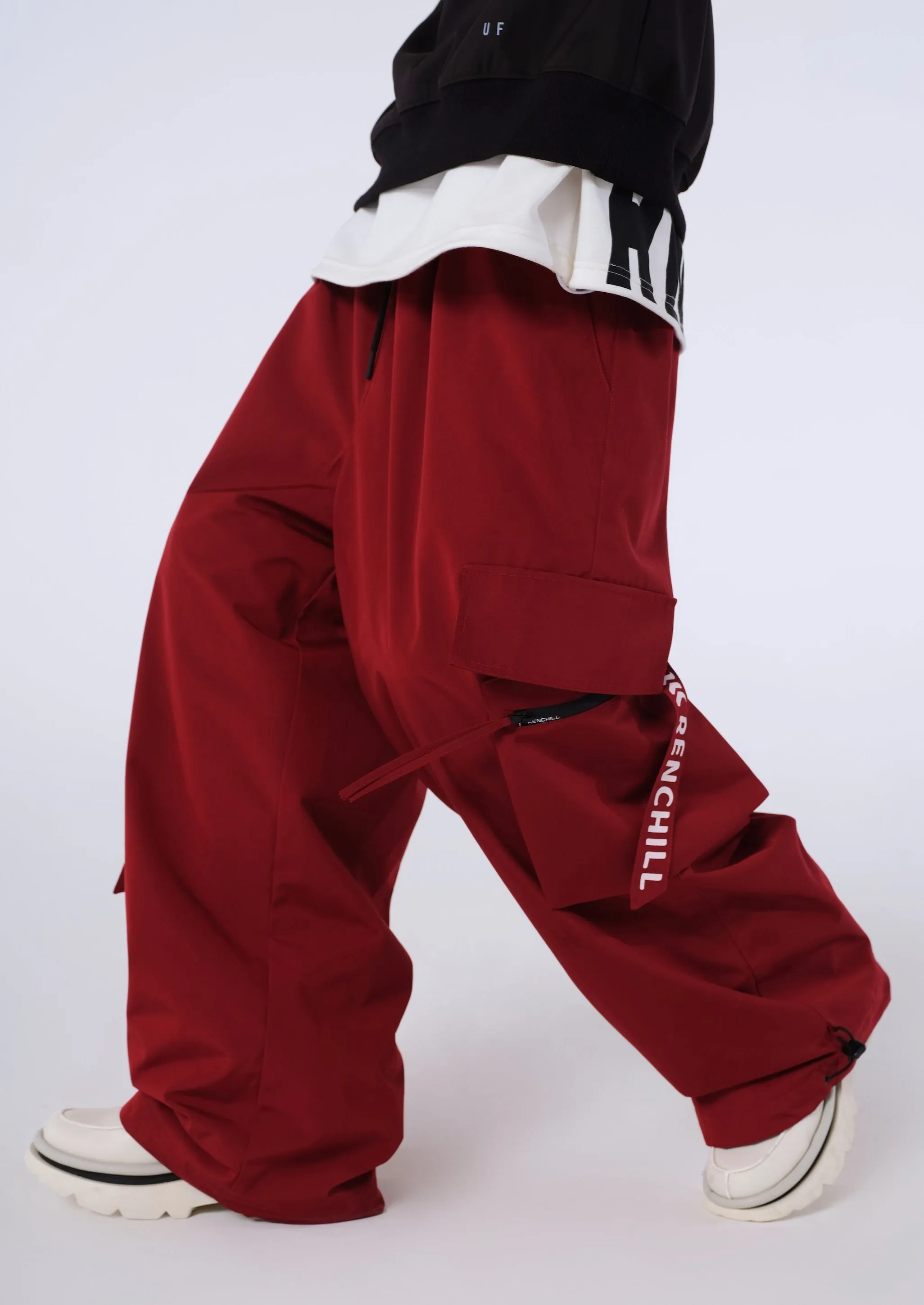 RenChill Wine Red Baggy Ski Snowboard Pants