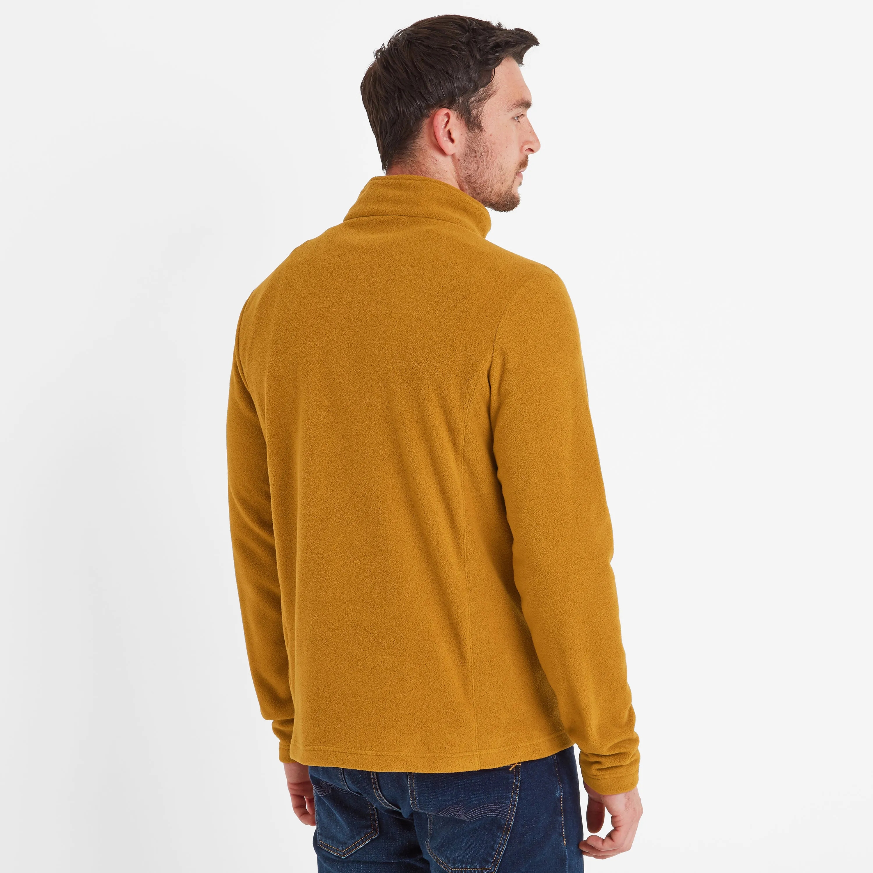 Revive Mens Quarter Zip Fleece - Rich Ochre