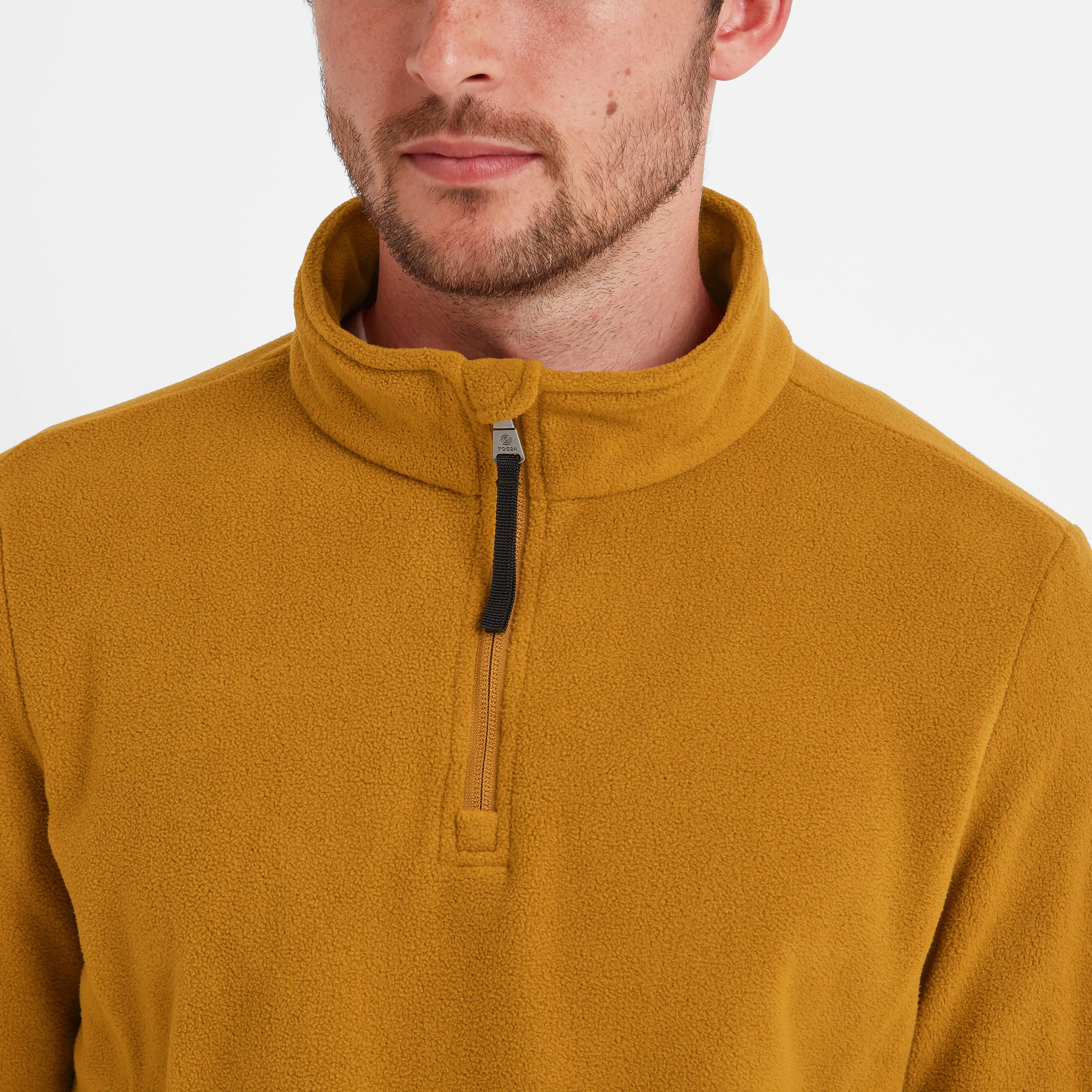 Revive Mens Quarter Zip Fleece - Rich Ochre