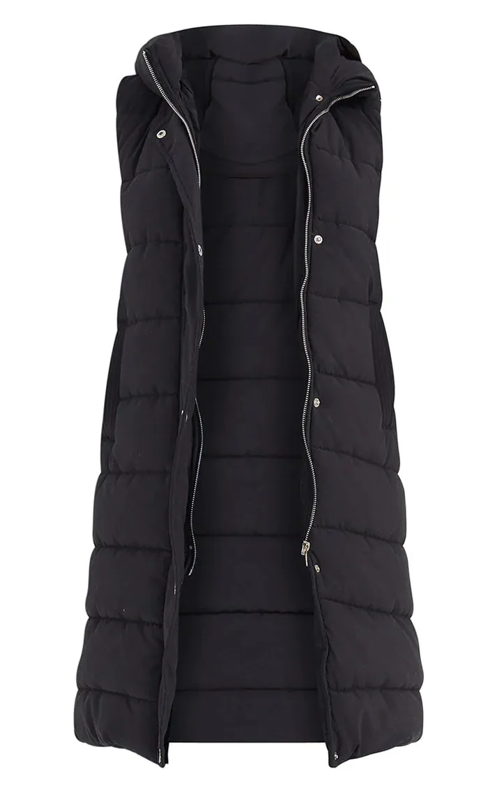 S-5XL Long Padded Sleeveless Gilet