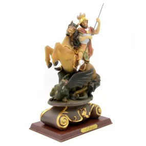 Saint George and The Dragon Religious Figurine Statue