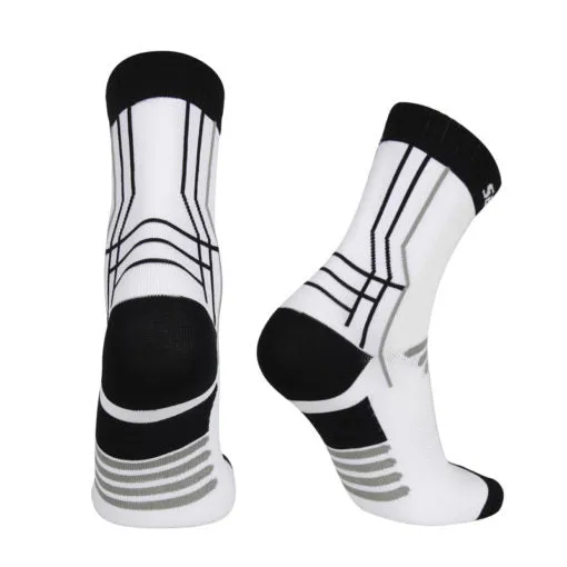 Santic MoveWay White Men Women Cycling Socks Free size 2 pairs