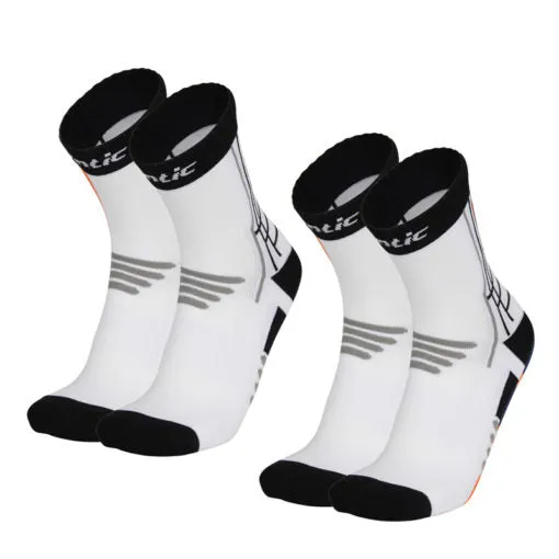 Santic MoveWay White Men Women Cycling Socks Free size 2 pairs